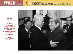 Tổng Bí Thư Nguyễn Phú Trọng ân cần thăm hỏi giáo sư , nhà giáo nhân dân,nhà văn Hà Minh Đức