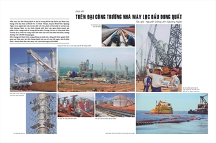 Trên đại công trường nhà máy lọc dầu Dung Quất. (Giải Nhì Giải ảnh báo chí Khoảnh Khắc Vàng 01)